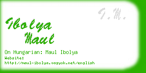 ibolya maul business card